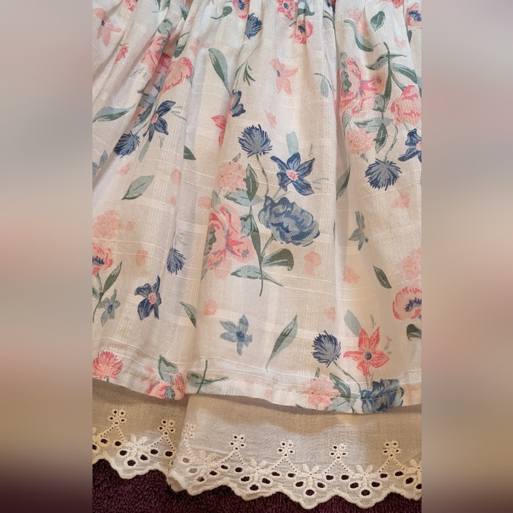Osh Kosh B'Gosh Girls Denim Bib & Floral Print Dress Size 4T - Picture 8 of 8